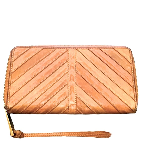 Margot Gabby Tan Leather Zip Around Wallet - Picture 1 of 6